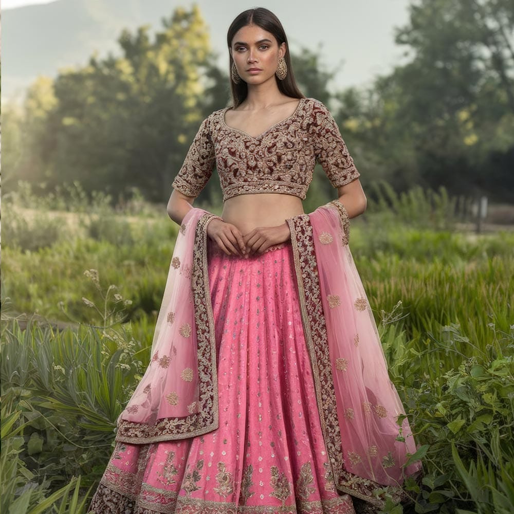 Amazing Pink Color Lehenga