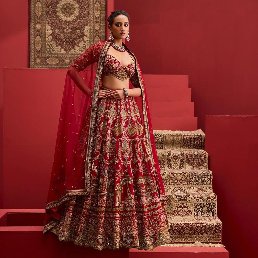Amazing Red Color Bridal Lehenga